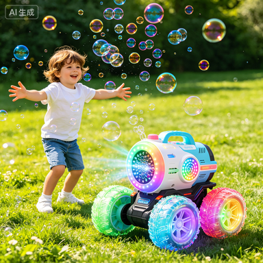 4-Wheel Colorful Manual Bubble - Party Games Lab 评论和价格