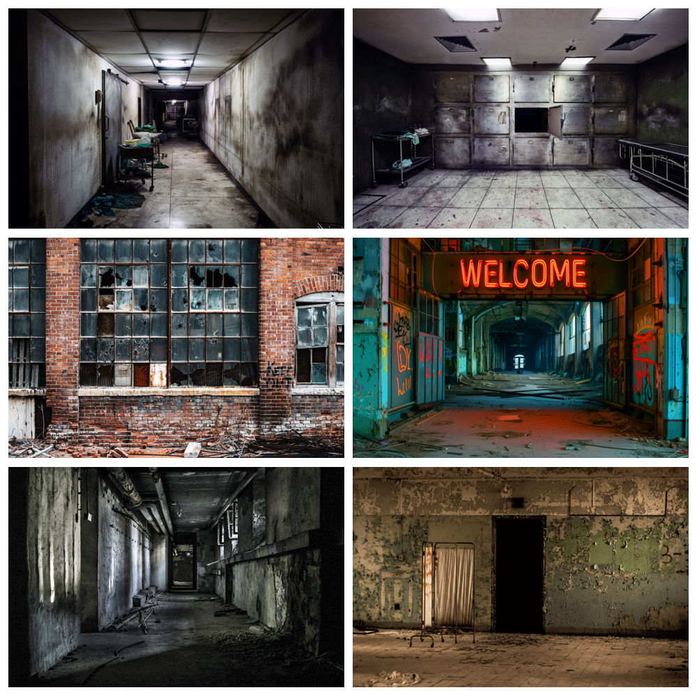 Horror Halloween Decor Backgro - Party Games Lab 评论和价格