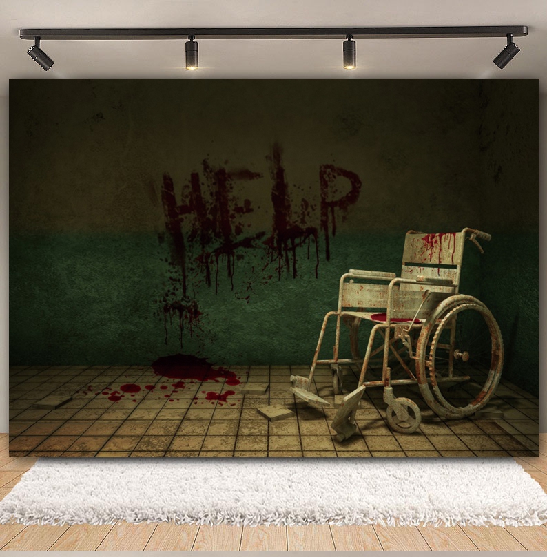 Horror Halloween Decor Backgro - Party Games Lab 评论和价格