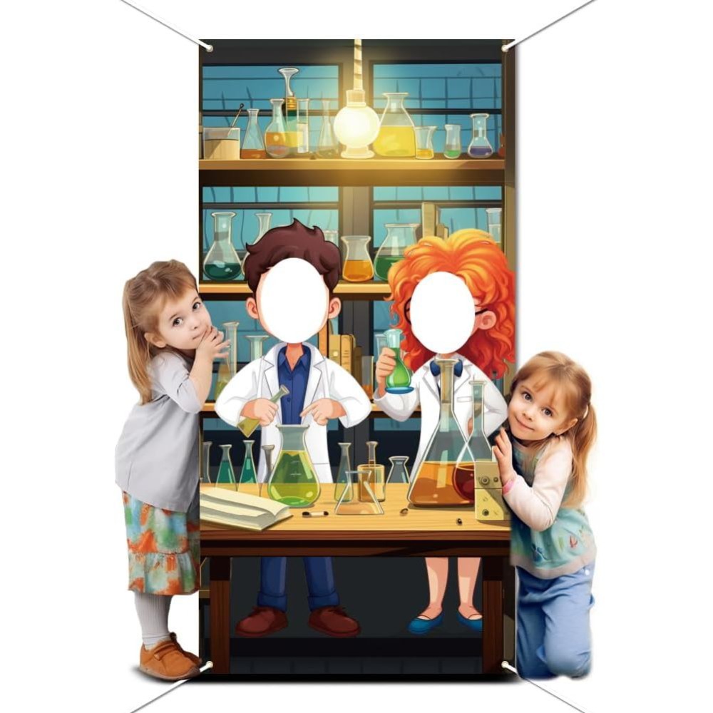 Science Party Backdrop Mad Sci - Party Games Lab 评论和价格