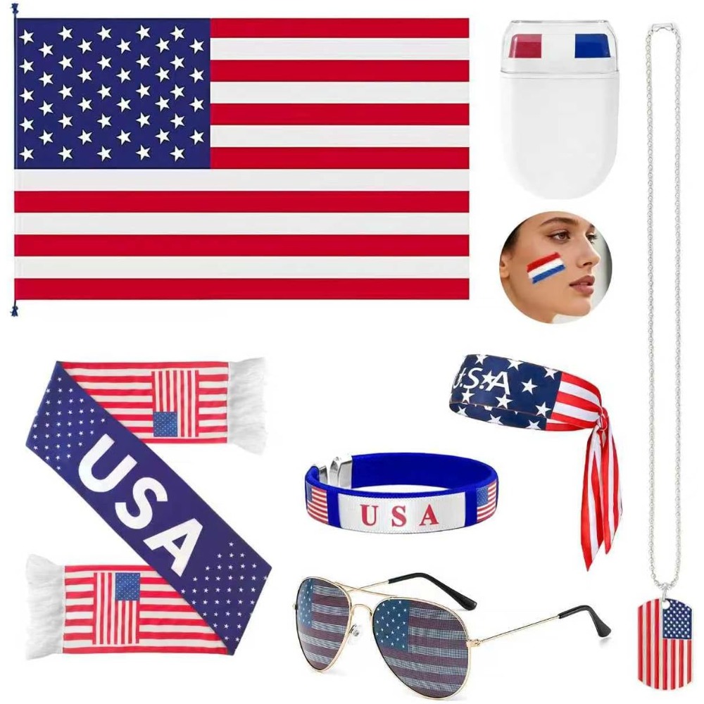 2026 USA Fan Kit Patriotic Sup - Party Games Usa 评论和价格