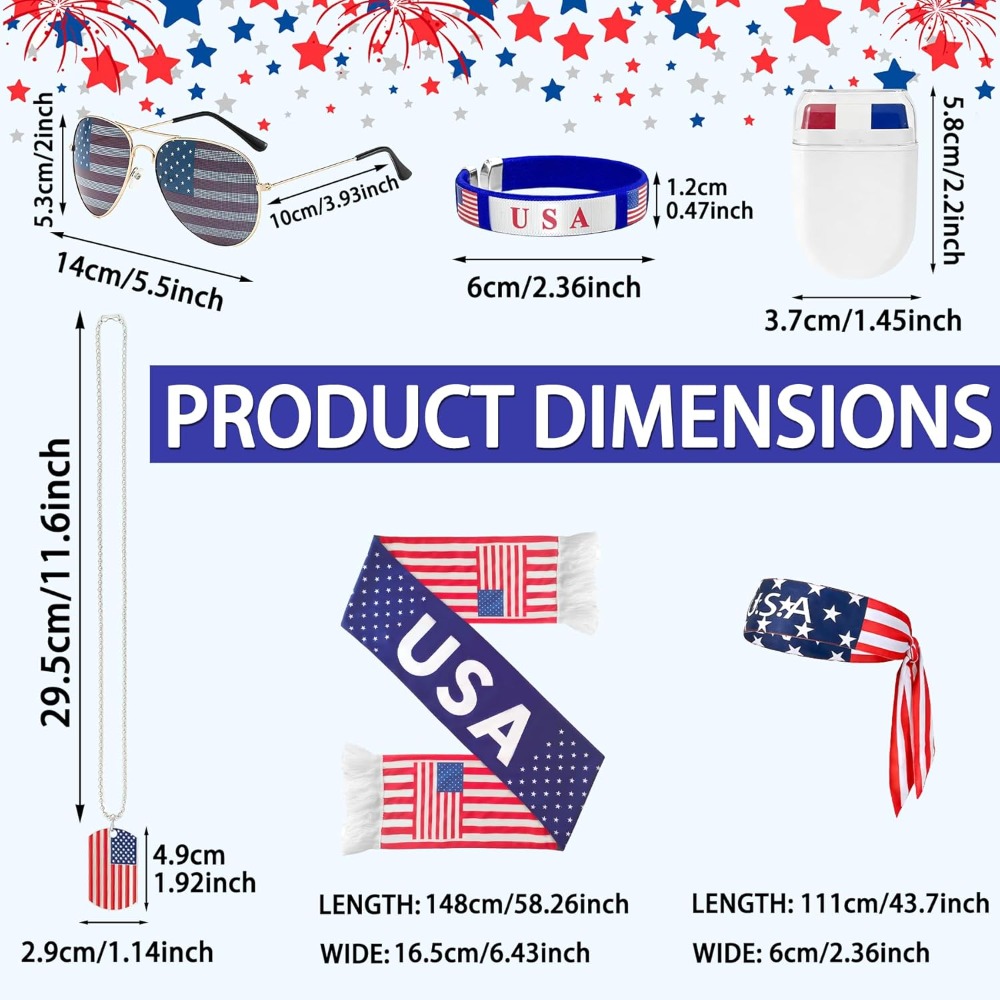 2026 USA Fan Kit Patriotic Sup - Party Games Usa 评论和价格