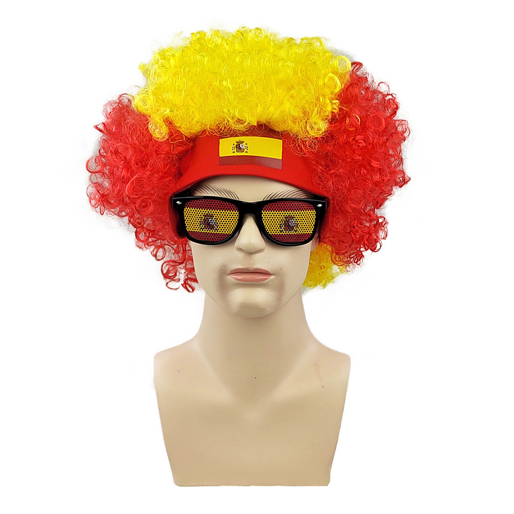 USA Flag Afro Wig + Sunglasses - Party Games Usa 评论和价格